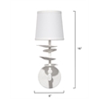 J&D Designs Co Petal Wall Sconce in White Ceramic