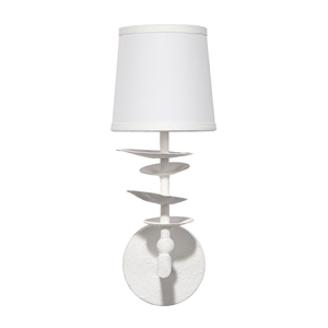 J&D Designs Co Petal Wall Sconce in White Ceramic
