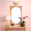J&D Designs Co Barnacle Beaded Demi Lune Sconce in Natural Wood Finish