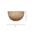 J&D Designs Co Barnacle Beaded Demi Lune Sconce in Natural Wood Finish