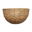 J&D Designs Co Barnacle Beaded Demi Lune Sconce in Natural Wood Finish