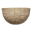 J&D Designs Co Barnacle Beaded Demi Lune Sconce in Natural Wood Finish