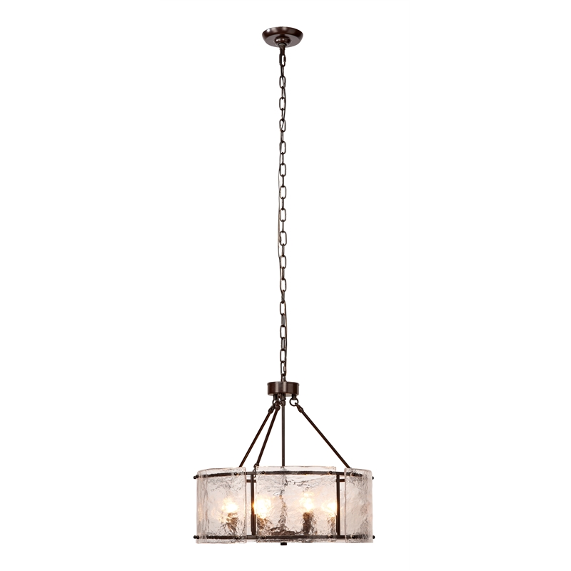 J&D Designs Co Glenn Large Round Metal Chandelier in Bronze