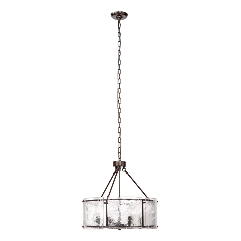 J&D Designs Co Glenn Large Round Metal Chandelier in Bronze