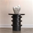 J&D Designs Co Revolve Wood Side Table in Charcoal