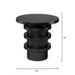 J&D Designs Co Revolve Wood Side Table in Charcoal