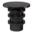 J&D Designs Co Revolve Wood Side Table in Charcoal