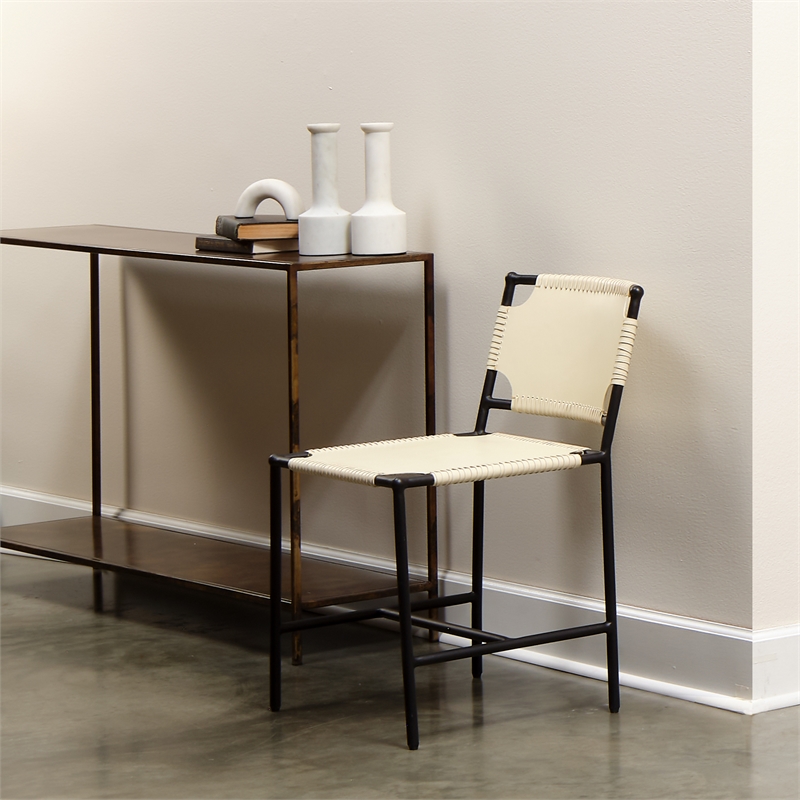 J&D Designs Co Royal Metal Console Table in Brown
