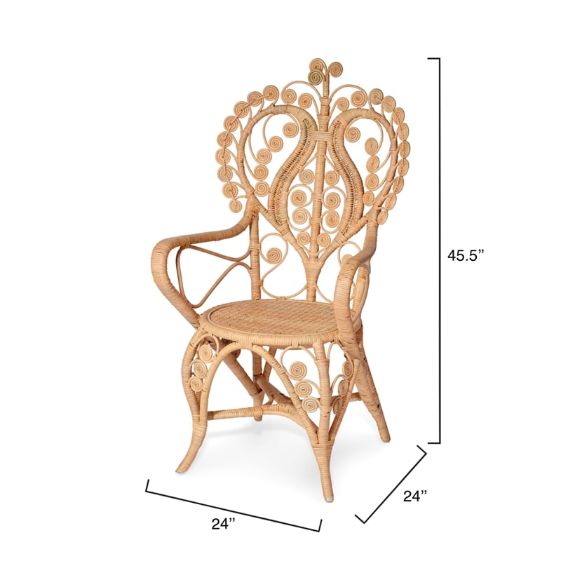 J&D Designs Co Hibiscus Rattan Arm Chair
