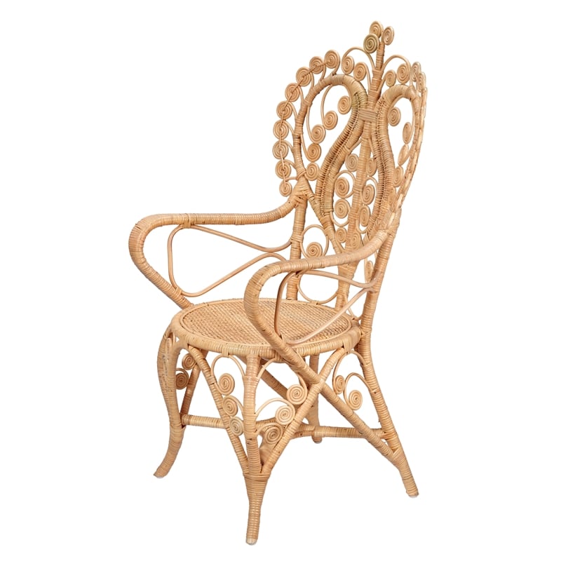J&D Designs Co Hibiscus Rattan Arm Chair