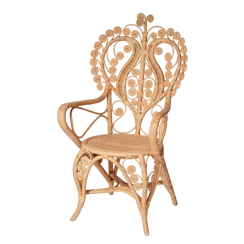 J&D Designs Co Hibiscus Rattan Arm Chair