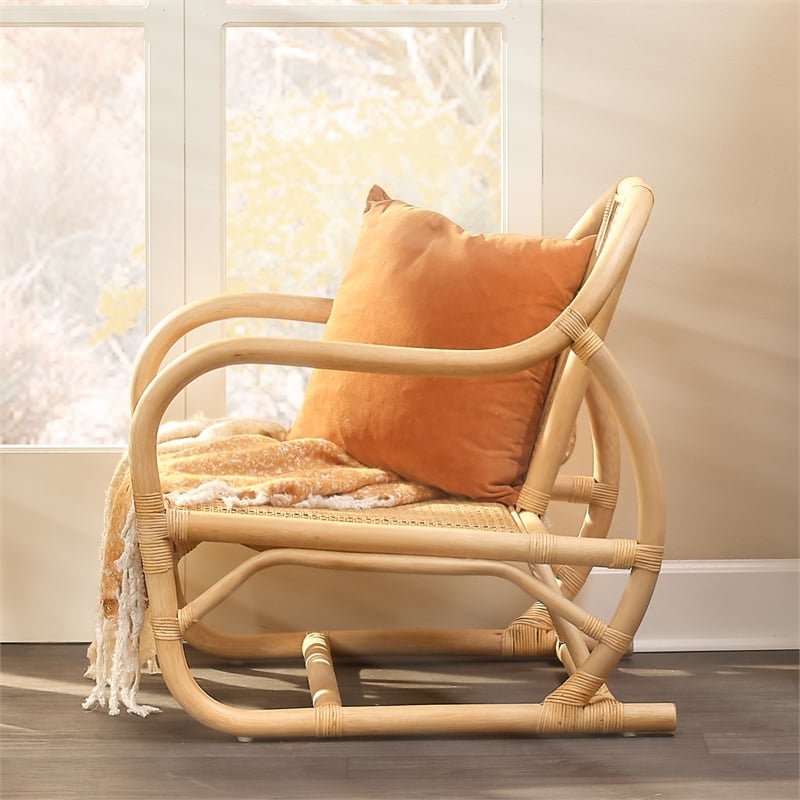 J&D Designs Co Orchid Rattan Lounge Chair