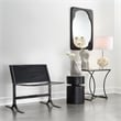 J&D Designs Co Alessa Leather Sling Chair in Black