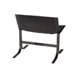 J&D Designs Co Alessa Leather Sling Chair in Black