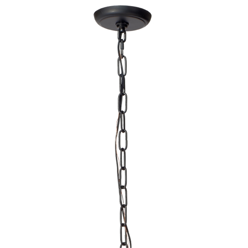 J&D Designs Co Blooming Iron Chandelier in Black
