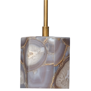 J&D Designs Co Hex Agate Pendant  in Purple