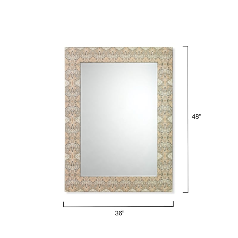 J&D Designs Co Rorschach Mirror in Gray and Cream Lacquer