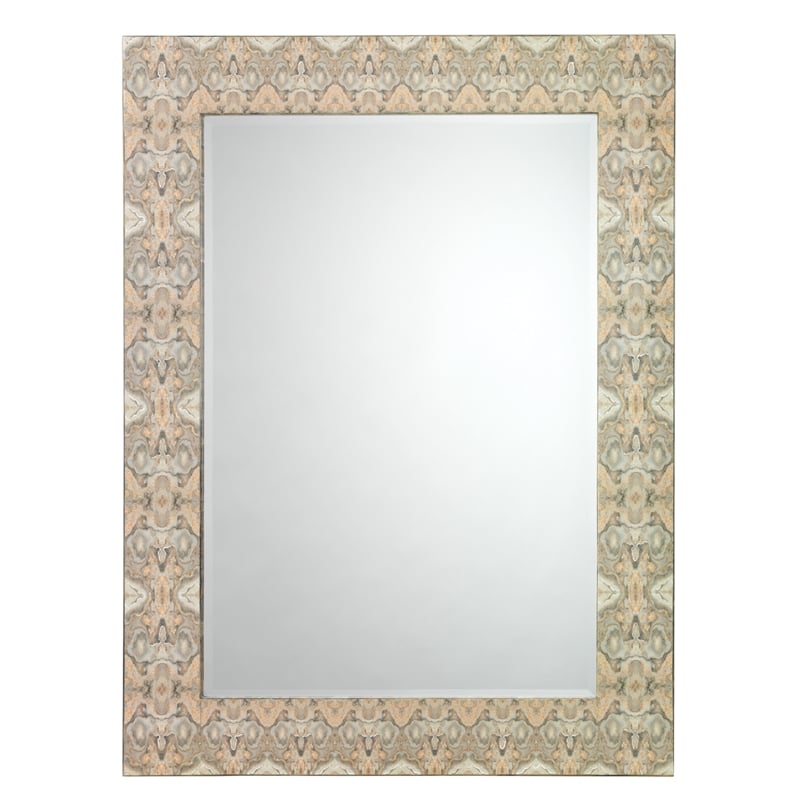 J&D Designs Co Rorschach Mirror in Gray and Cream Lacquer