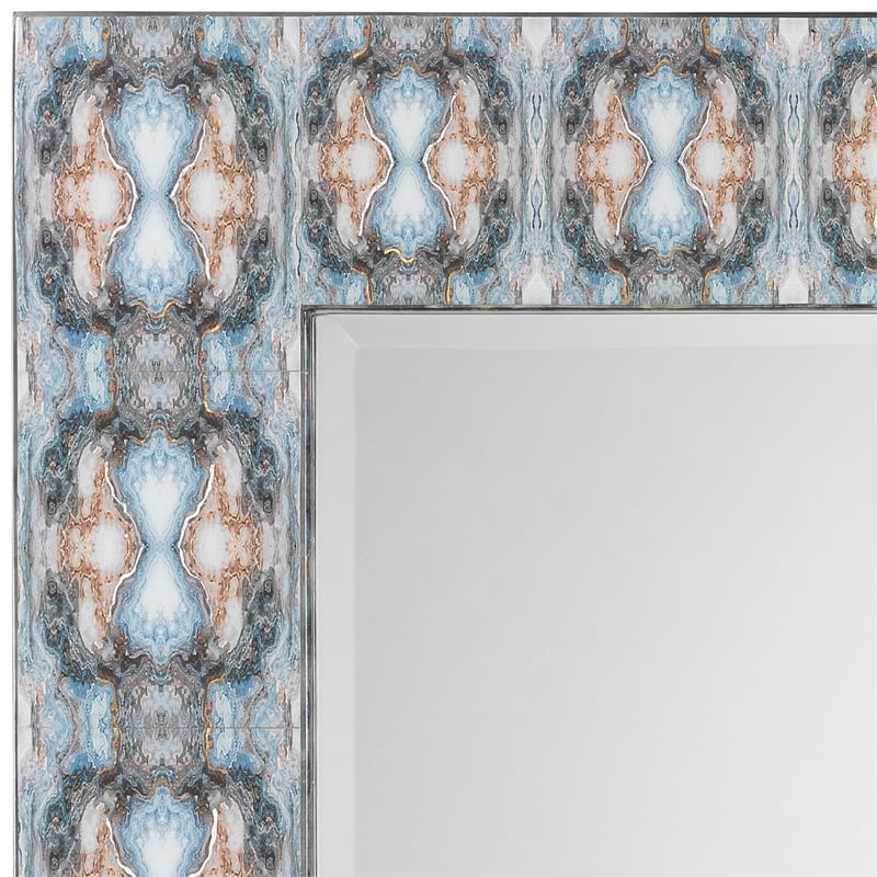 J&D Designs Co Rorschach Mirror in Indigo Blue Lacquer