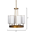 J&D Designs Co Kingdom Glass Chandelier in Antique Brass Metal Finish