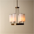 J&D Designs Co Kingdom Glass Chandelier in Antique Brass Metal Finish