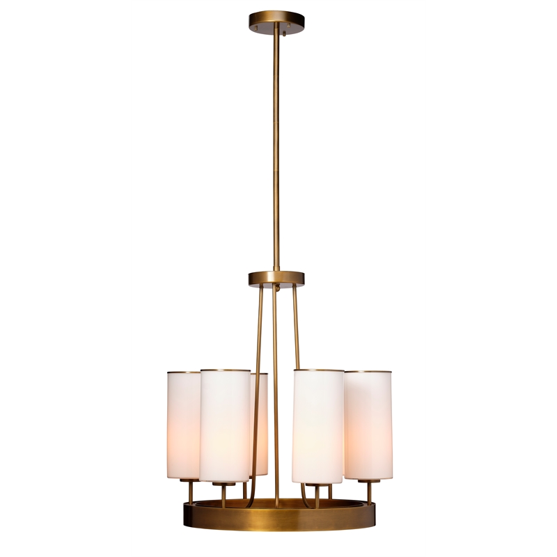 J&D Designs Co Kingdom Glass Chandelier in Antique Brass Metal Finish