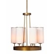 J&D Designs Co Kingdom Glass Chandelier in Antique Brass Metal Finish