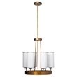 J&D Designs Co Kingdom Glass Chandelier in Antique Brass Metal Finish