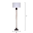 J&D Designs Co Sheridan Hide Floor Lamp in White Leather