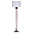 J&D Designs Co Sheridan Hide Floor Lamp in White Leather