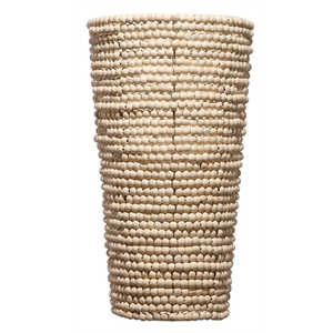 J&D Designs Co Seawall Beaded Cone Sconce in Natural Mango Wood