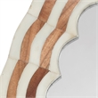 J&D Designs Co Bardot Large Bone & Wood Arch Mirror in Natural Finish