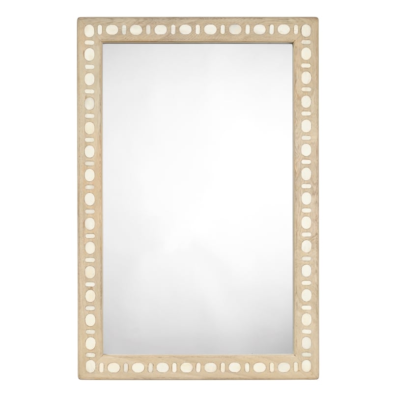 J&D Designs Co Sama Wood & Bone Inlay Rectangle Mirror