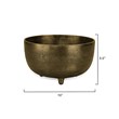 J&D Designs Co Relic Metal Large Footed Bowl in Antique Brass