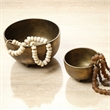 J&D Designs Co Relic Metal Small Footed Bowl in Antique Brass