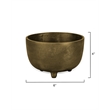 J&D Designs Co Relic Metal Small Footed Bowl in Antique Brass