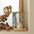 J&D Designs Co Rhine Burl Wood Hurricane in Brass Accents