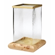 J&D Designs Co Rhine Burl Wood Hurricane in Brass Accents