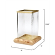 J&D Designs Co Rhine Burl Wood Hurricane in Brass Accents