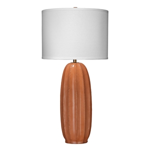 J&D Designs Co Beckham Leather Table Lamp in Tan