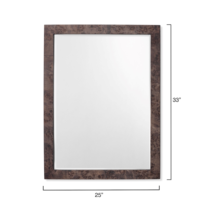 Jamie Young Co Chandler Rectangle Wood Mirror in Charcoal