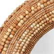J&D Designs Co Strand Wood Beaded Round Mirror in Natural