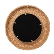 J&D Designs Co Strand Wood Beaded Round Mirror in Natural