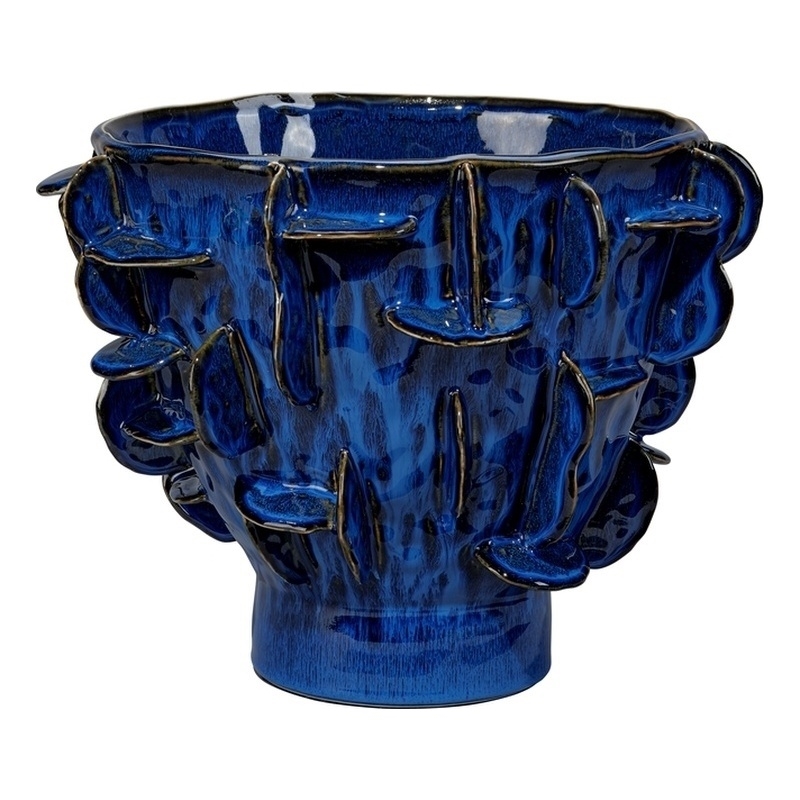 J&D Designs Co Helios Ceramic Vase in Blue