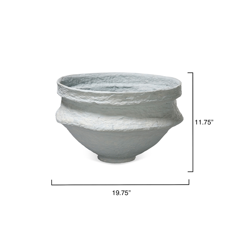 J&D Designs Co Landscape Cotton Mache Large Bowl in Blue