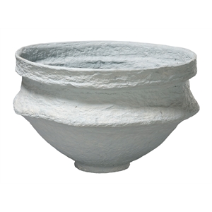 J&D Designs Co Landscape Cotton Mache Large Bowl in Blue