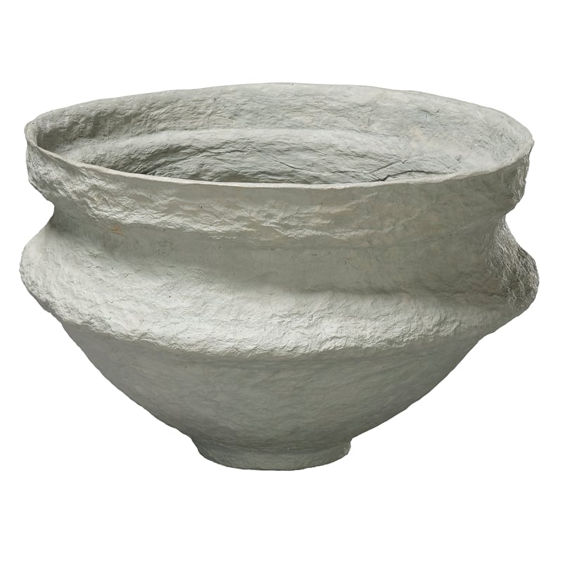 J&D Designs Co Landscape Cotton Mache Large Bowl in Green