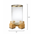 J&D Designs Co Vector Leather Hurricane in Antique Brass Finish