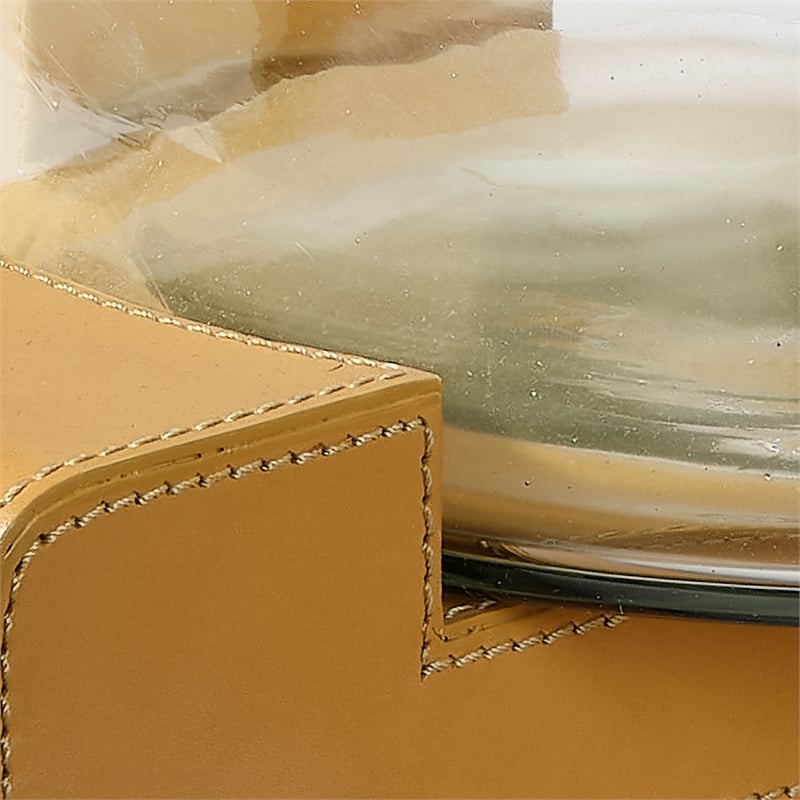 J&D Designs Co Vector Leather Hurricane in Antique Brass Finish