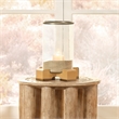 J&D Designs Co Vector Leather Hurricane in Antique Brass Finish